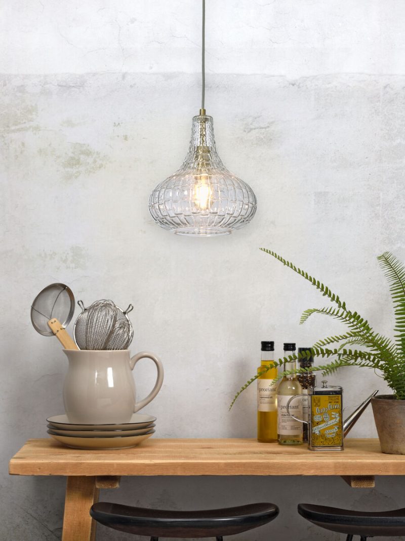 Transparante hanglamp klassiek glas metaal It's About RoMi Venice - Afbeelding 12