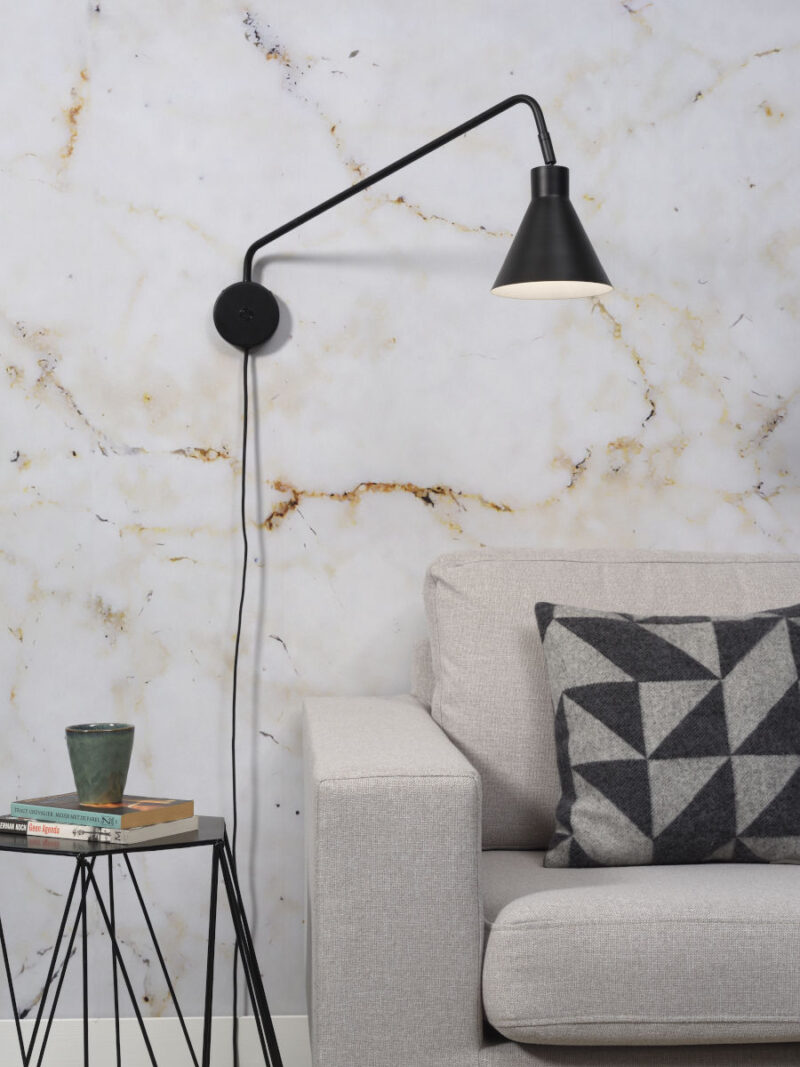 Trechterkap wandlamp zwart retro It's About RoMi Lyon - Afbeelding 5