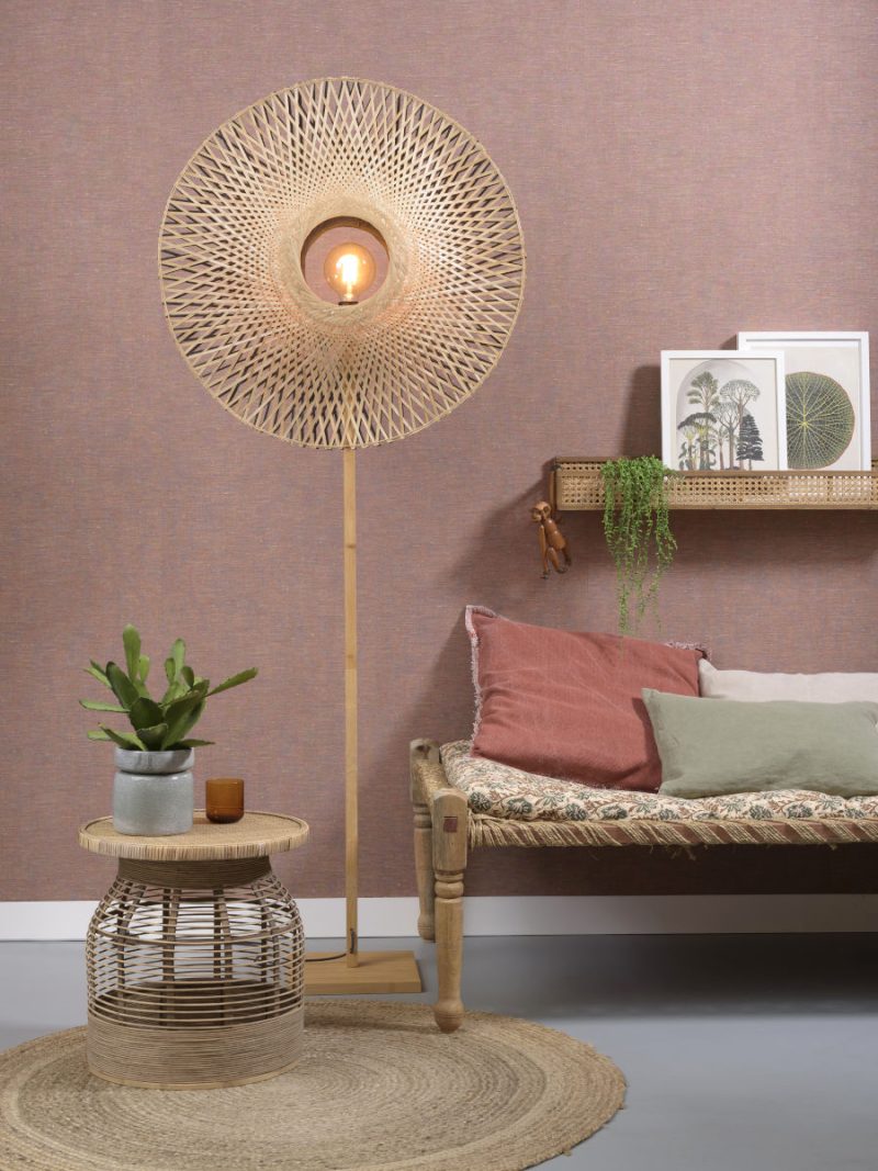Vloerlamp bohemian bamboe naturel zwart GOOD&MOJO Kalimantan - Afbeelding 5