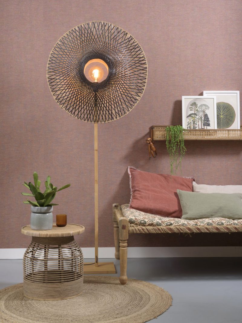 Vloerlamp bohemian bamboe naturel zwart GOOD&MOJO Kalimantan - Afbeelding 9