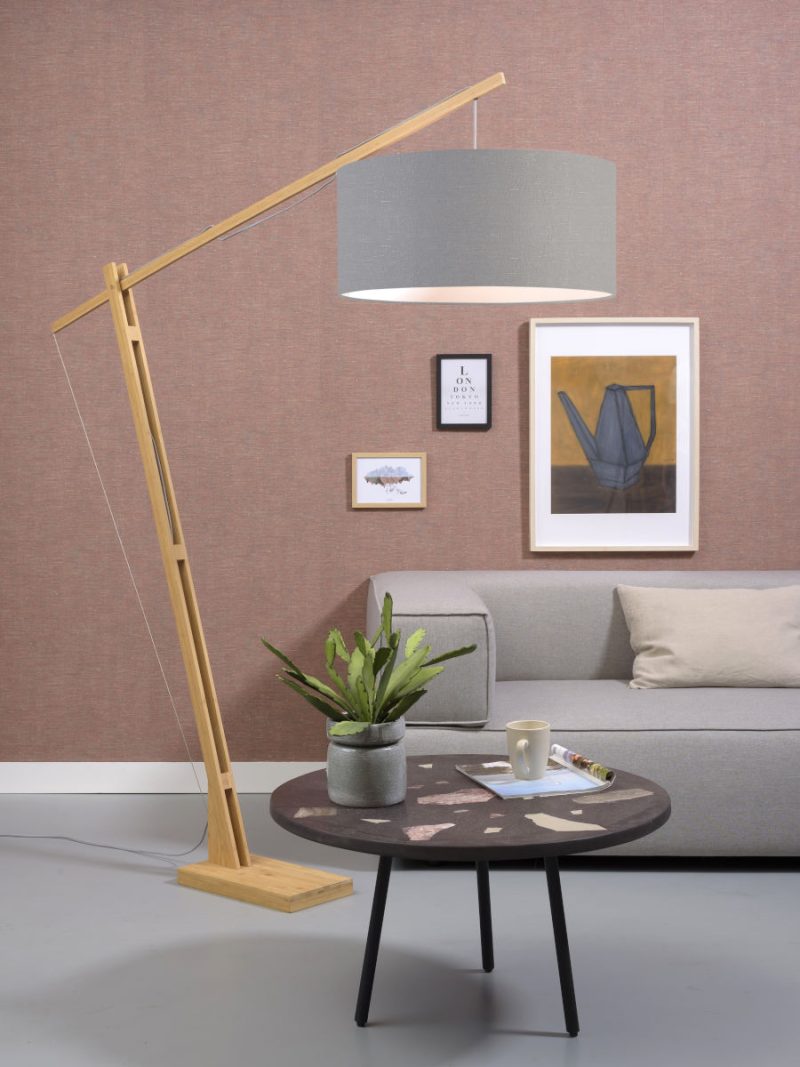 Vloerlamp grijs linnen Scandinavisch GOOD&MOJO Montblanc - Afbeelding 5