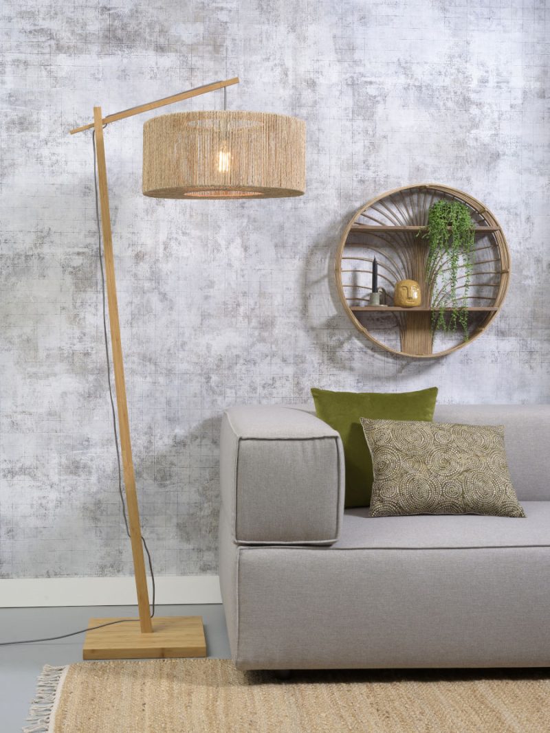Vloerlamp naturel riet bamboe bohemien GOOD&MOJO Iguazu - Afbeelding 2