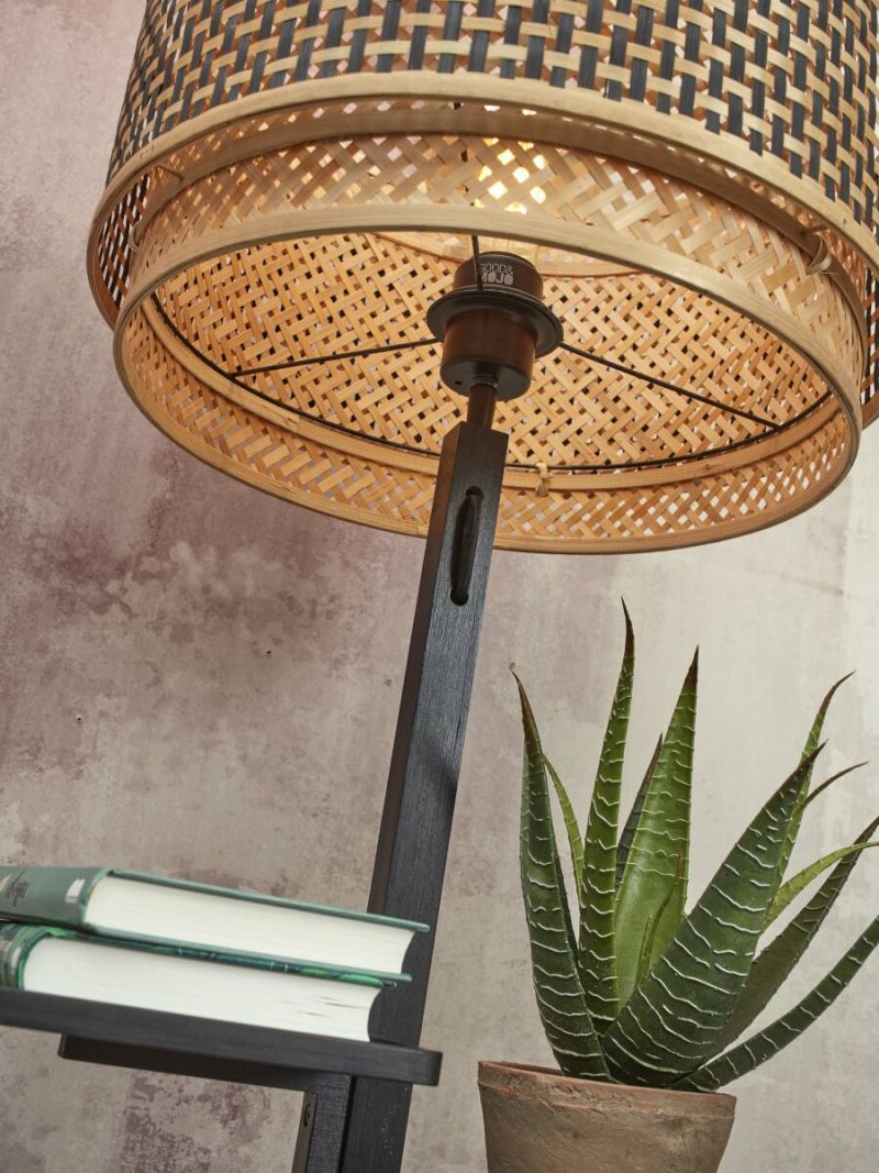 Vloerlamp naturel zwart bohemian bamboe GOOD&MOJO Bhutan - Afbeelding 8