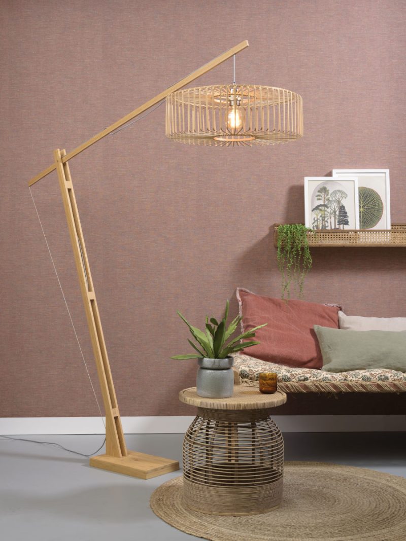 Vloerlamp naturel-zwart bohemian bamboe GOOD&MOJO Bromo - Afbeelding 5