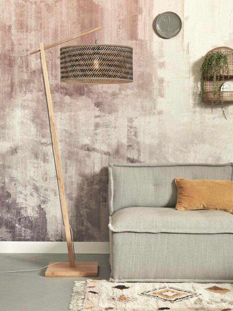 Vloerlamp naturel zwart bohemien bamboe GOOD&MOJO Java - Afbeelding 5
