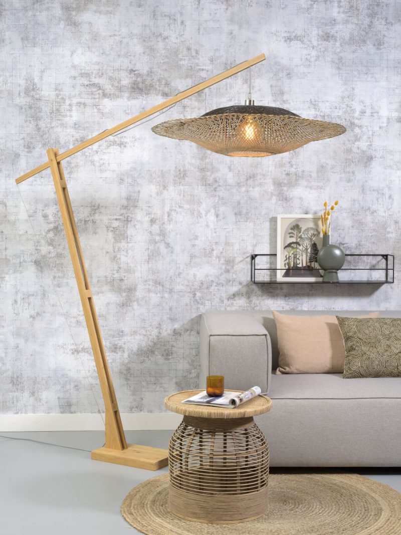 Vloerlamp naturel zwart bohemien bamboe GOOD&MOJO Kalimantan - Afbeelding 2