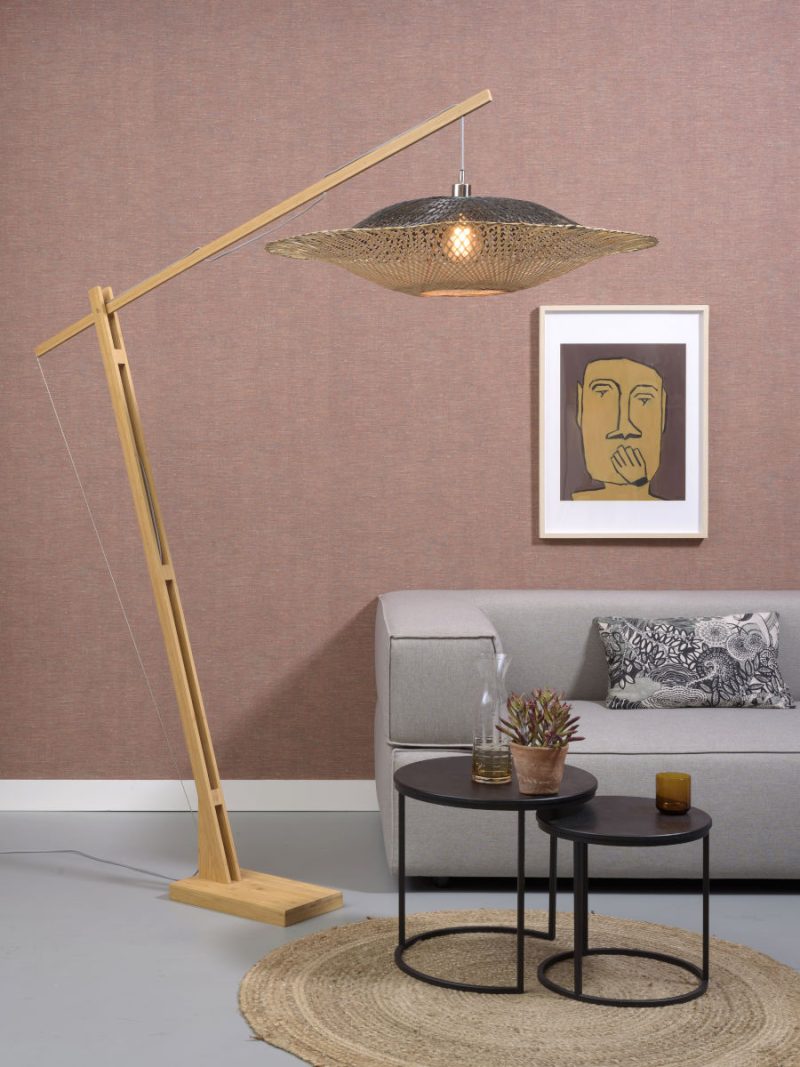 Vloerlamp naturel zwart bohemien bamboe GOOD&MOJO Kalimantan - Afbeelding 5