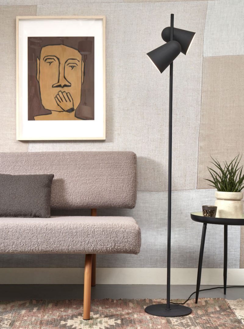 Vloerlamp retro metaal zwart It's About RoMi Salamanca - Afbeelding 2