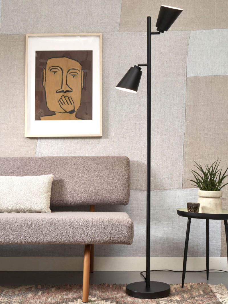 Vloerlamp zwart 2-lichts draaibaar It's About RoMi Bremen - Afbeelding 5