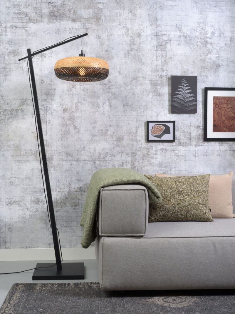 Vloerlampen naturel zwart bohemian bamboe GOOD&MOJO Palawan - Afbeelding 2