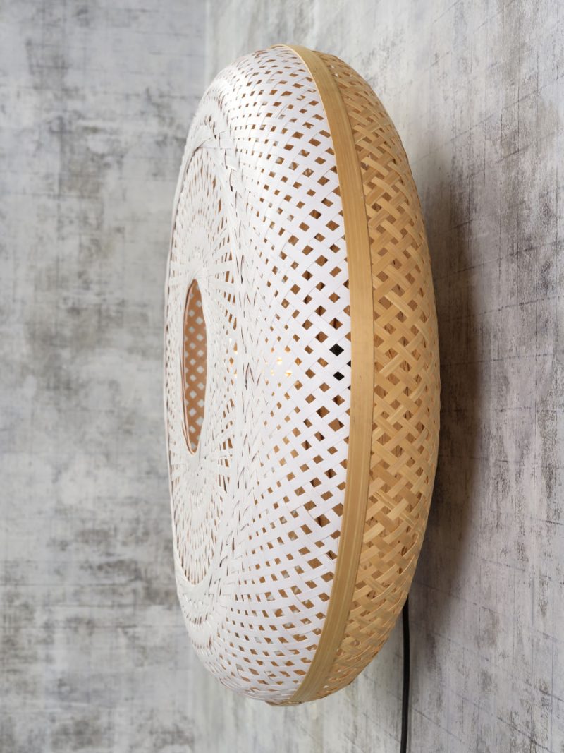 Wandlamp bamboe wit bohemian GOOD&MOJO Palawan - Afbeelding 3