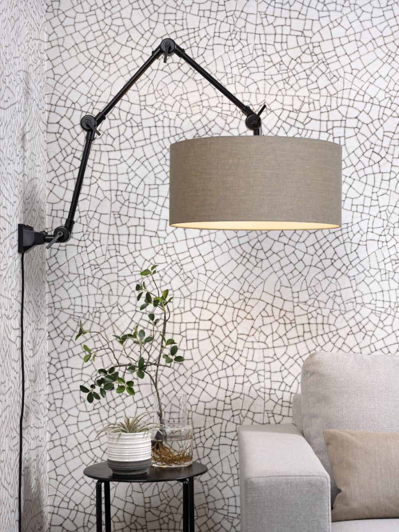 Wandlamp grijs linnen retro It's About RoMi Amsterdam - Afbeelding 5