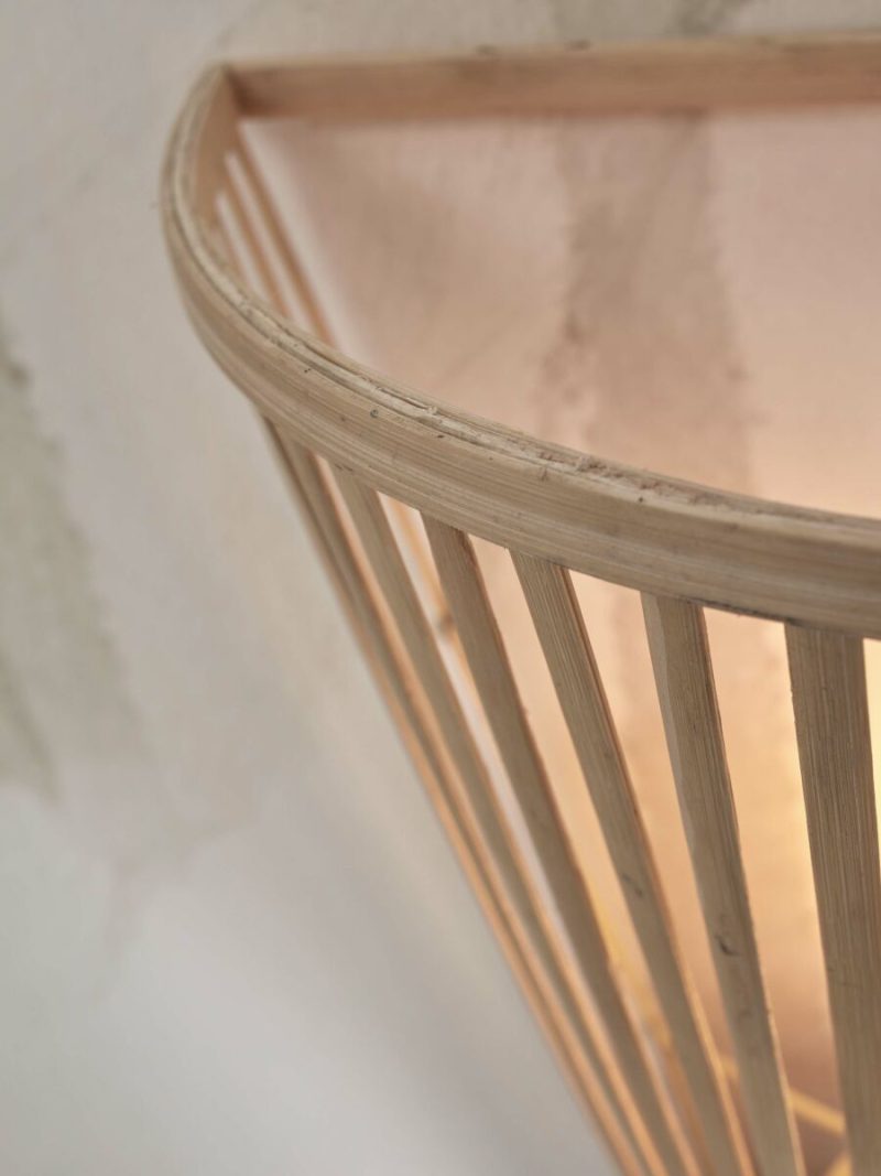 Wandlamp halfopen naturel bamboe GOOD&MOJO Merapi - Afbeelding 7