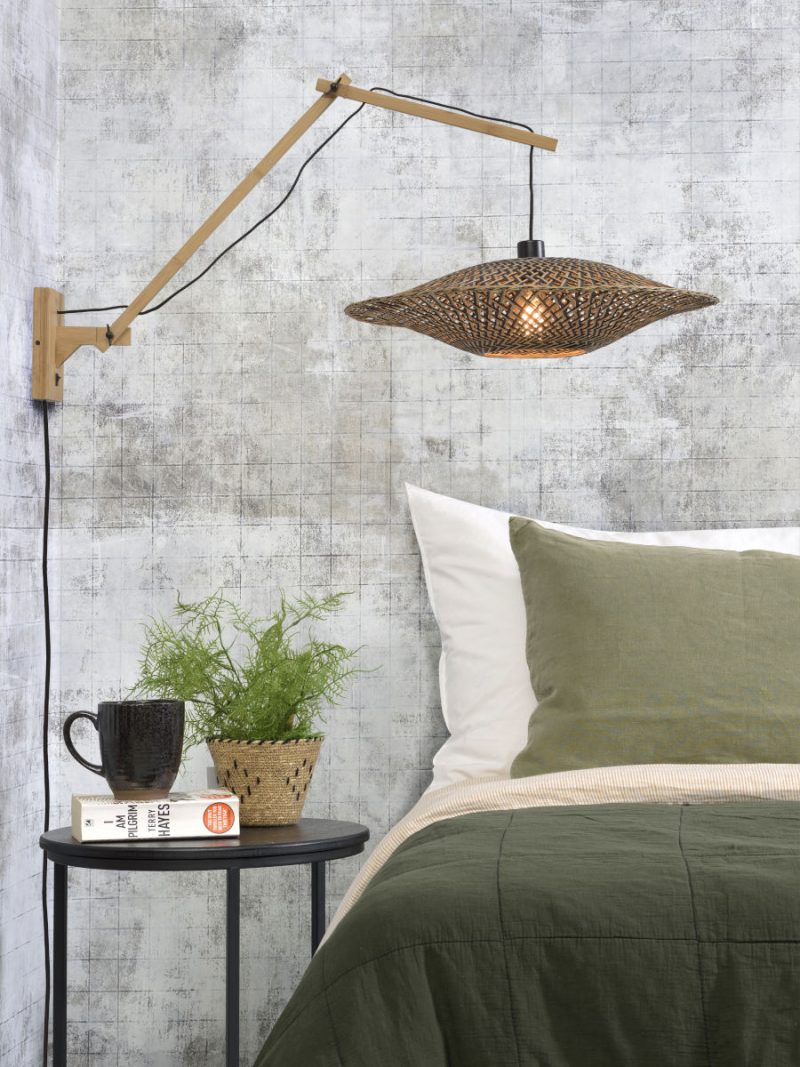 Wandlamp knikarm bamboe naturel GOOD&MOJO Bali - Afbeelding 5