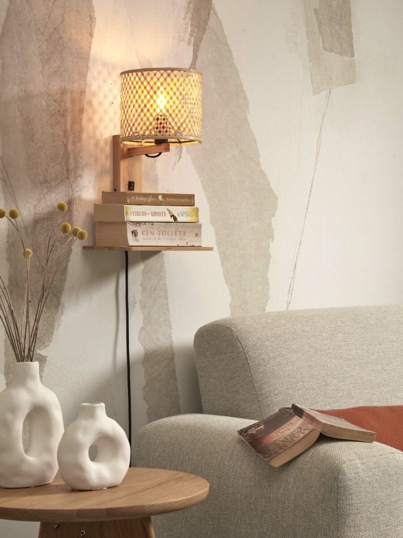 Wandlamp naturel boheems bamboe GOOD&MOJO Java - Afbeelding 2