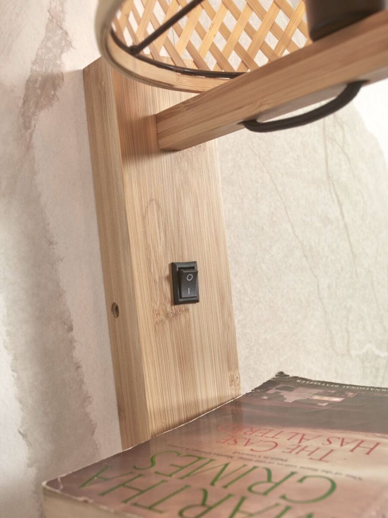 Wandlamp naturel boheems bamboe GOOD&MOJO Java - Afbeelding 7