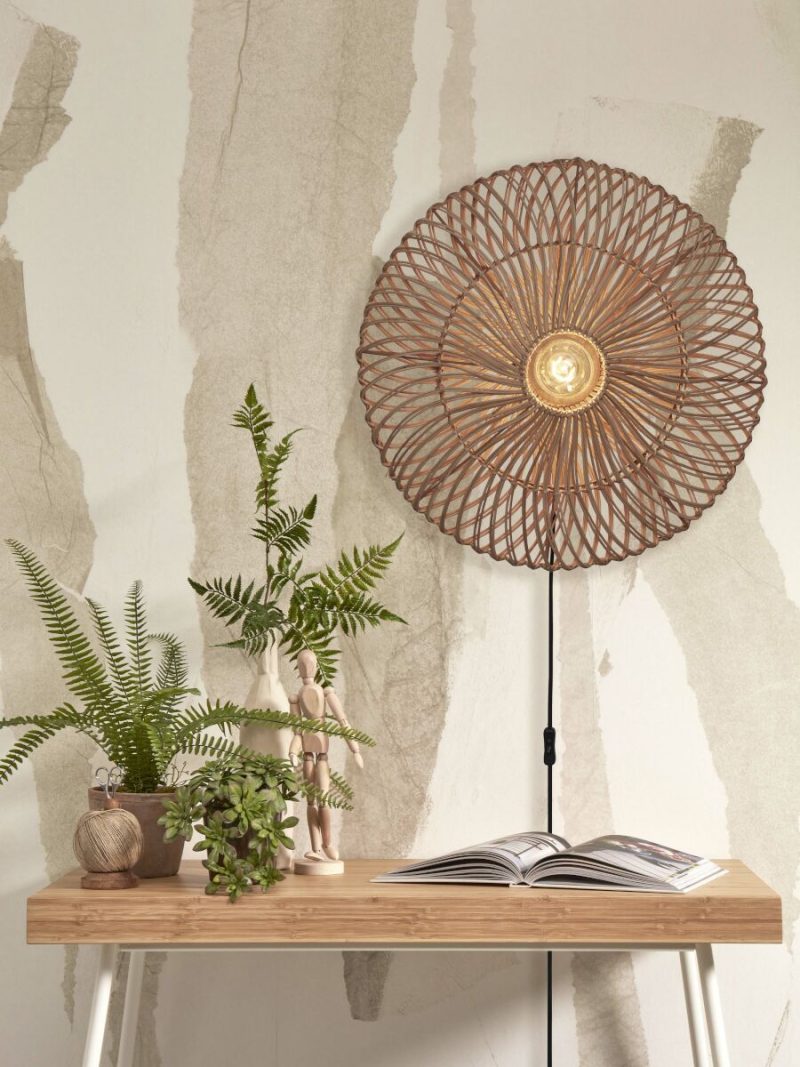 Wandlamp naturel Boheems metaal rotan GOOD&MOJO Zanzibar - Afbeelding 2