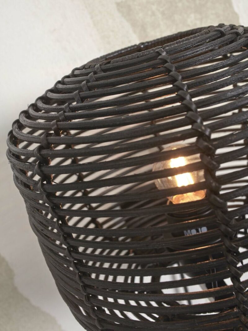 Wandlamp rond bohemian zwart rotan GOOD&MOJO Tanami - Afbeelding 3