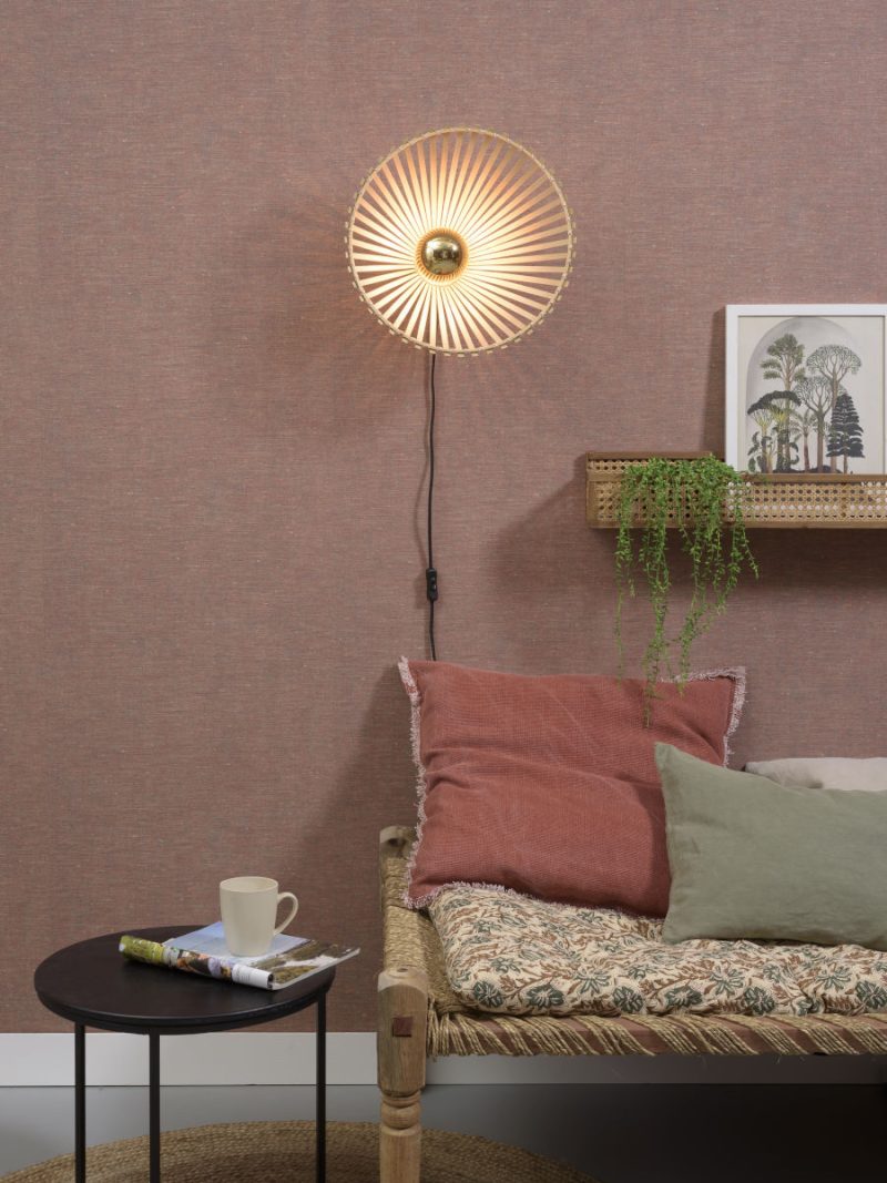Wandlamp rond naturel-bamboe bohemian GOOD&MOJO Bromo - Afbeelding 5