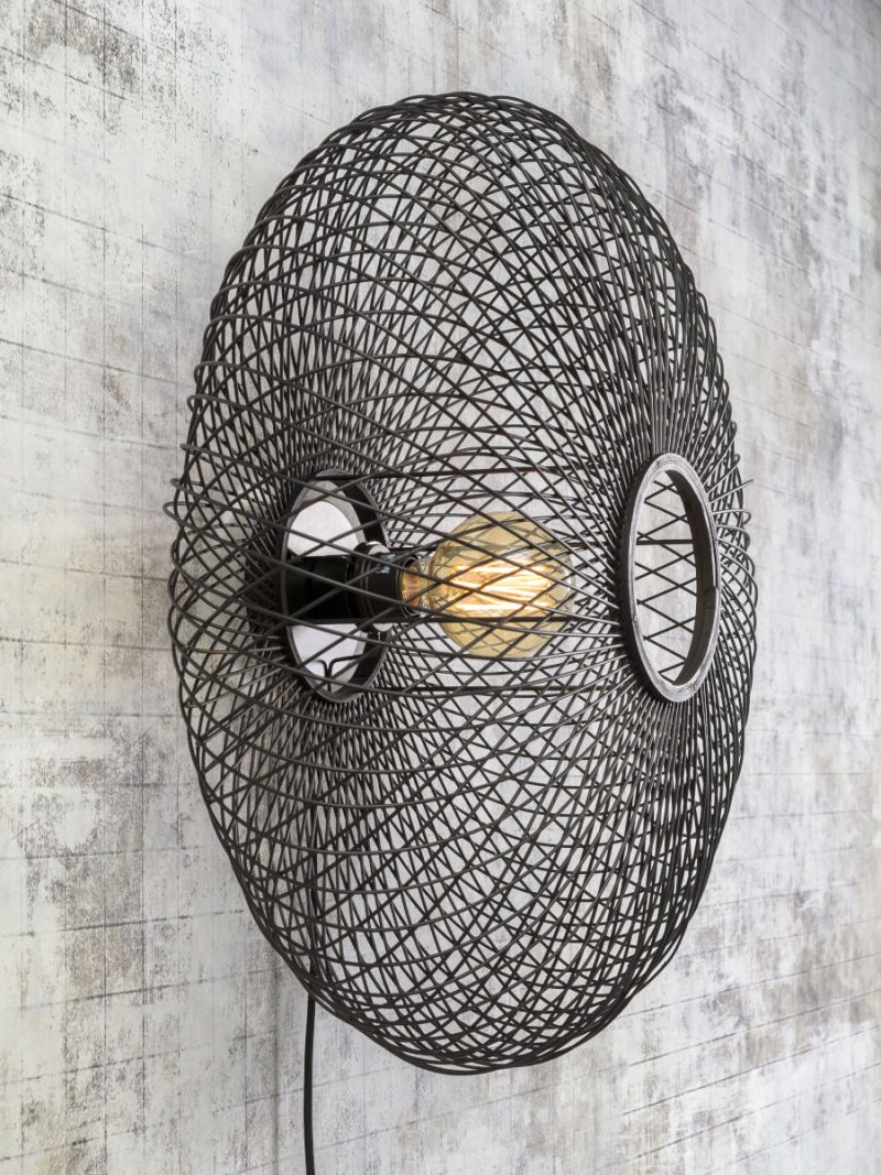 Wandlamp zwart bohemien bamboe GOOD&MOJO Cango - Afbeelding 4