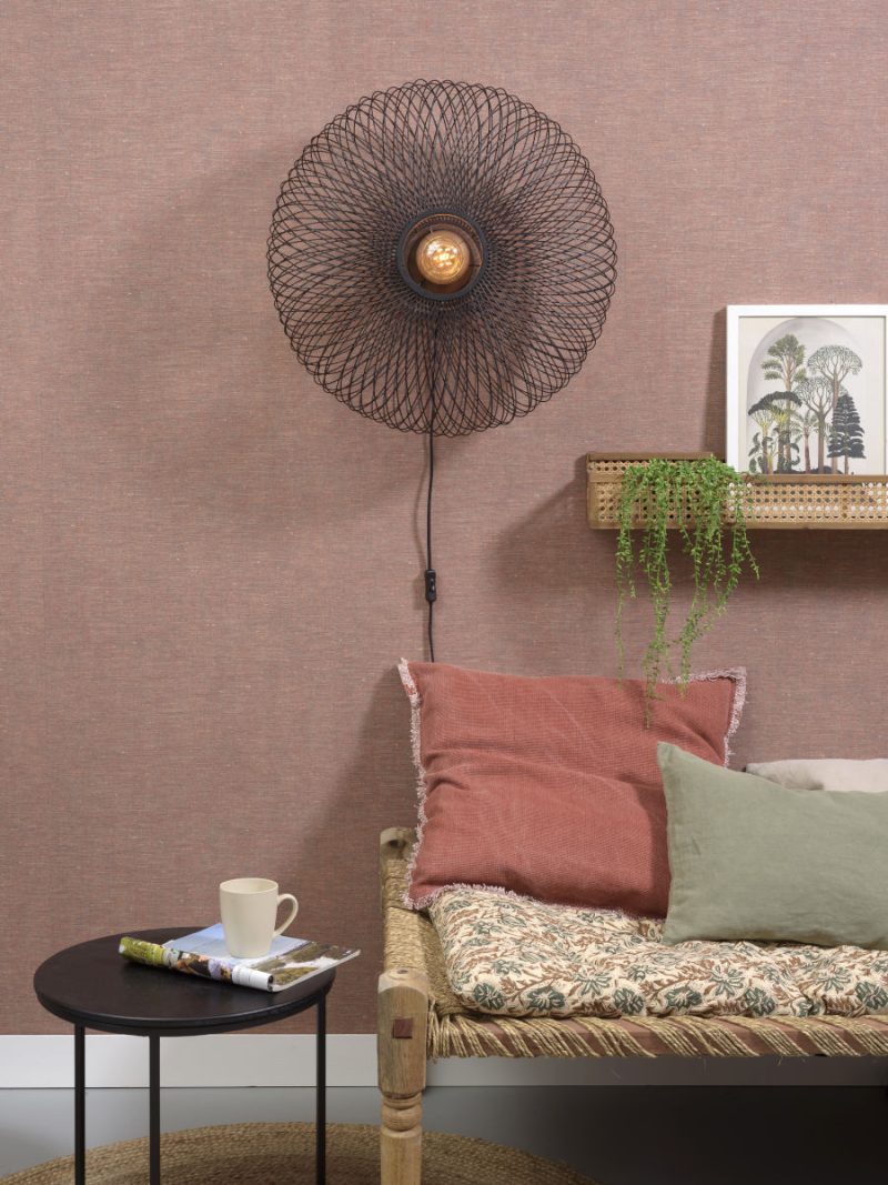 Wandlamp zwart bohemien bamboe GOOD&MOJO Cango - Afbeelding 5