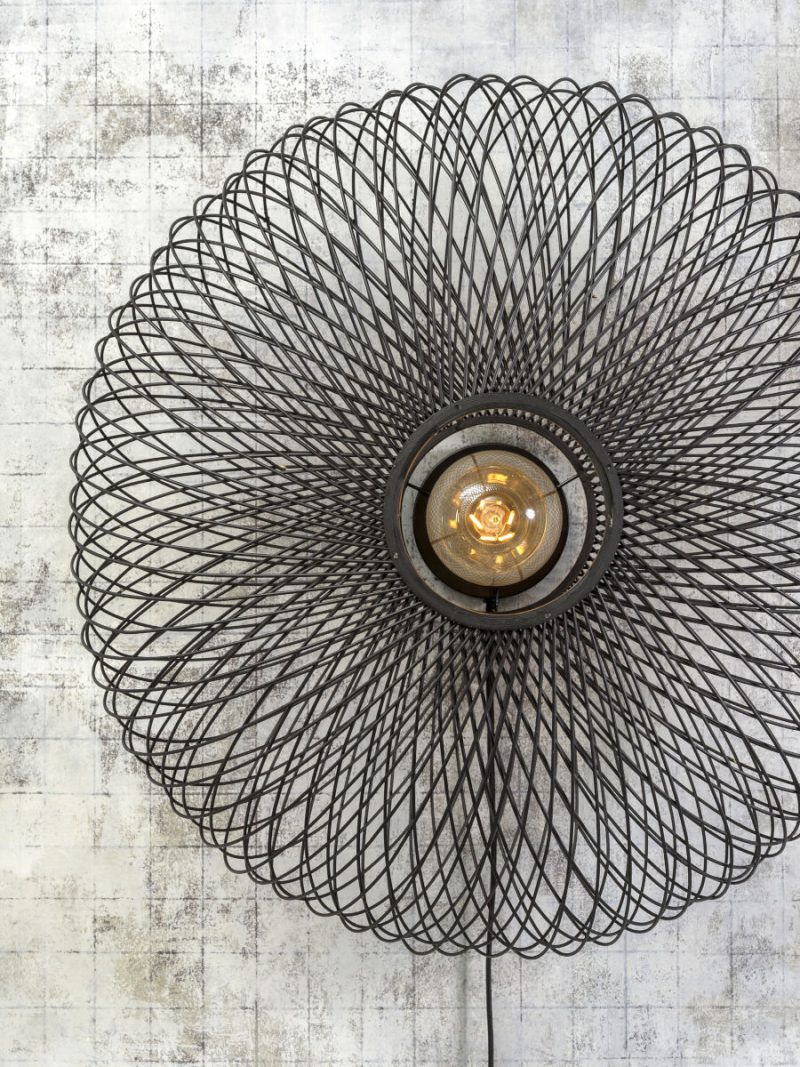 Wandlamp zwart bohemien bamboe GOOD&MOJO Cango - Afbeelding 7