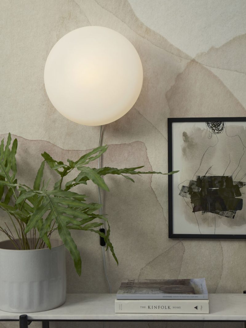 Wit glas metalen wandlamp Scandinavisch It's About RoMi Sapporo - Afbeelding 4