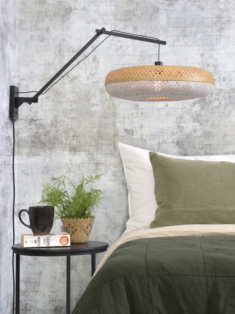 Witte boheemse wandlamp bamboe GOOD&MOJO Palawan - Afbeelding 5