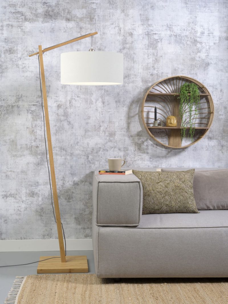 Witte bohemian vloerlamp bamboe GOOD&MOJO Andes - Afbeelding 2