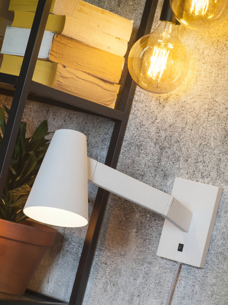 Witte conische wandlamp draaibaar It's About RoMi Biarritz - Afbeelding 3