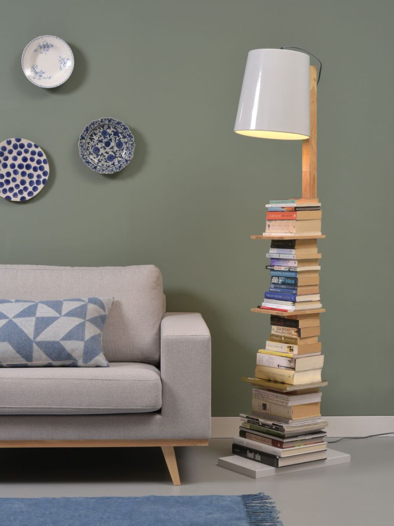 Witte houten retro vloerlamp It's About RoMi Cambridge - Afbeelding 2