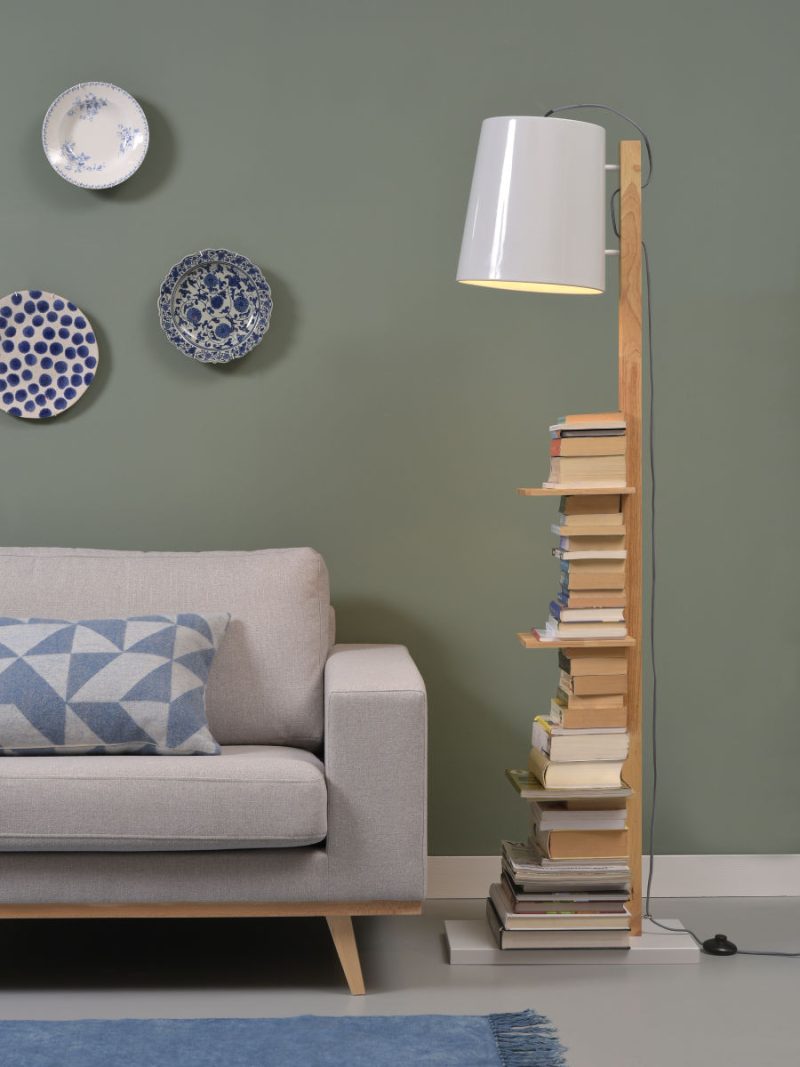 Witte houten retro vloerlamp It's About RoMi Cambridge - Afbeelding 5