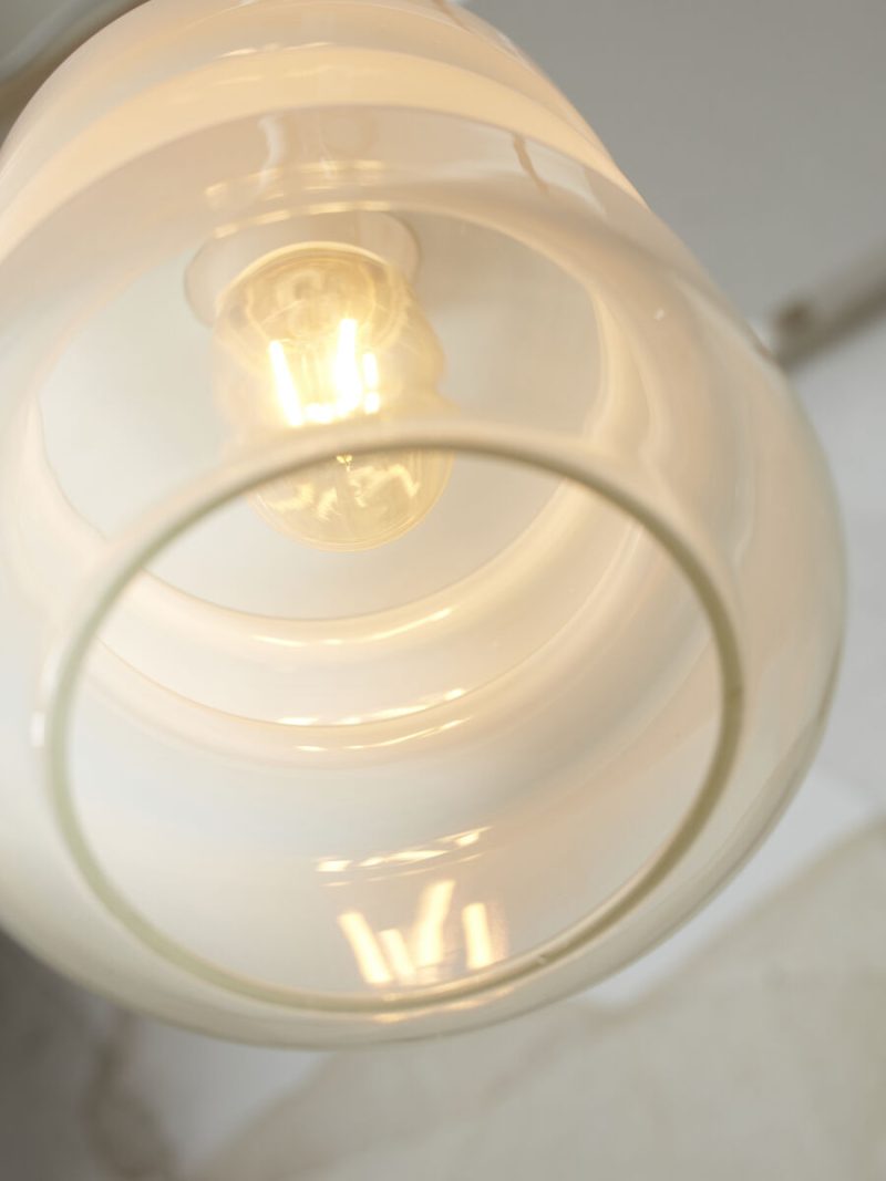 Witte klassieke glazen metalen hanglamp It's About RoMi Verona - Afbeelding 6