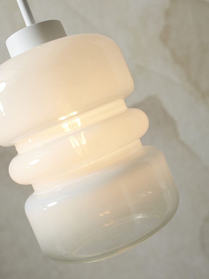 Witte klassieke glazen metalen hanglamp It's About RoMi Verona - Afbeelding 7
