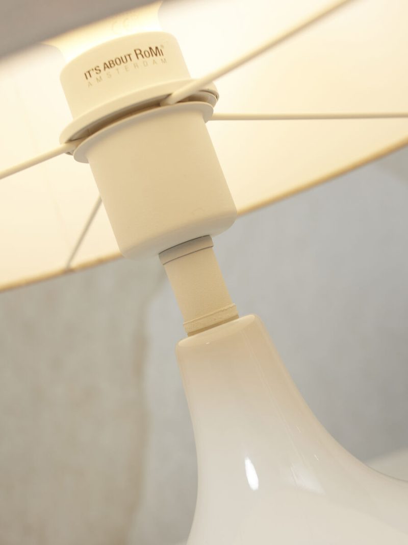 Witte metalen-katoenen Scandinavische tafellamp It's About RoMi Reykjavik - Afbeelding 3
