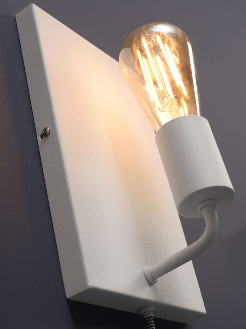 Witte minimalistische wandlamp rechthoekig It's About RoMi Madrid - Afbeelding 4
