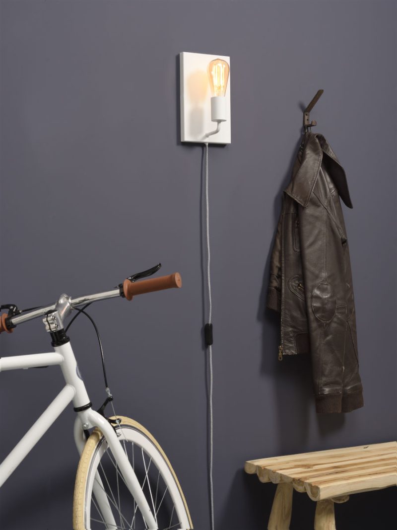 Witte minimalistische wandlamp rechthoekig It's About RoMi Madrid - Afbeelding 5