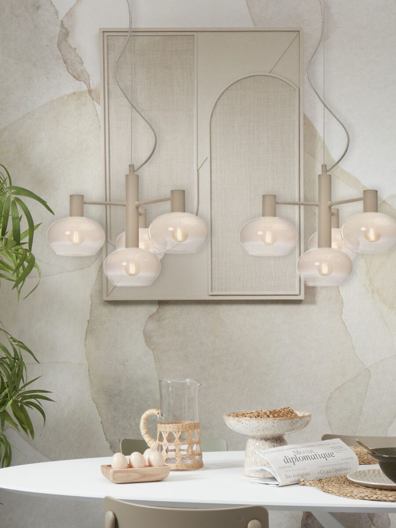 Witte moderne hanglamp metaal glas It's About RoMi Bologna - Afbeelding 5