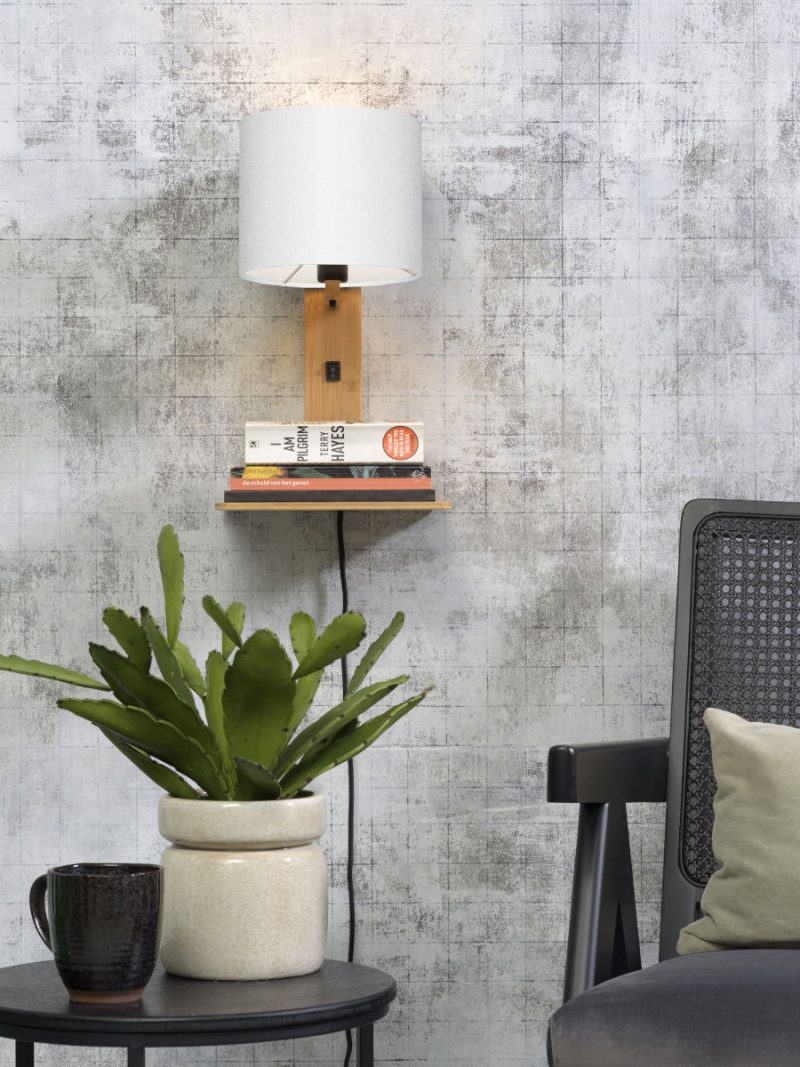 Witte plateau wandlamp naturel GOOD&MOJO Andes - Afbeelding 5