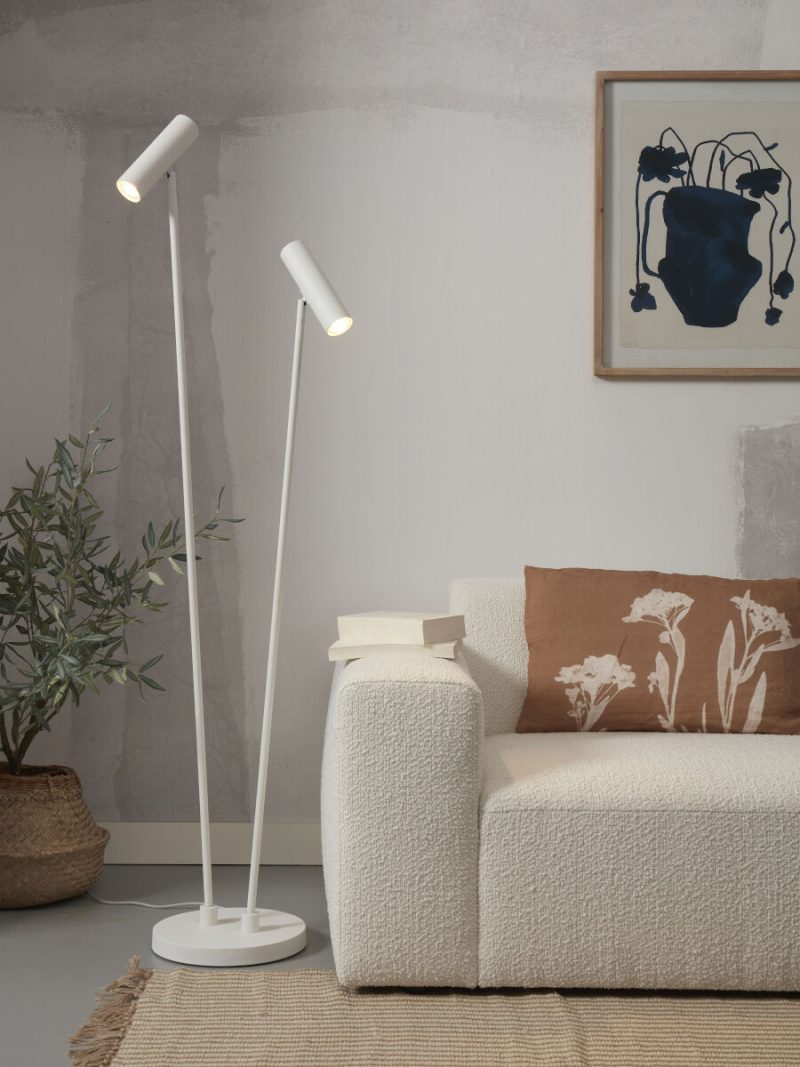 Witte retro metalen vloerlamp It's About RoMi Havana - Afbeelding 2