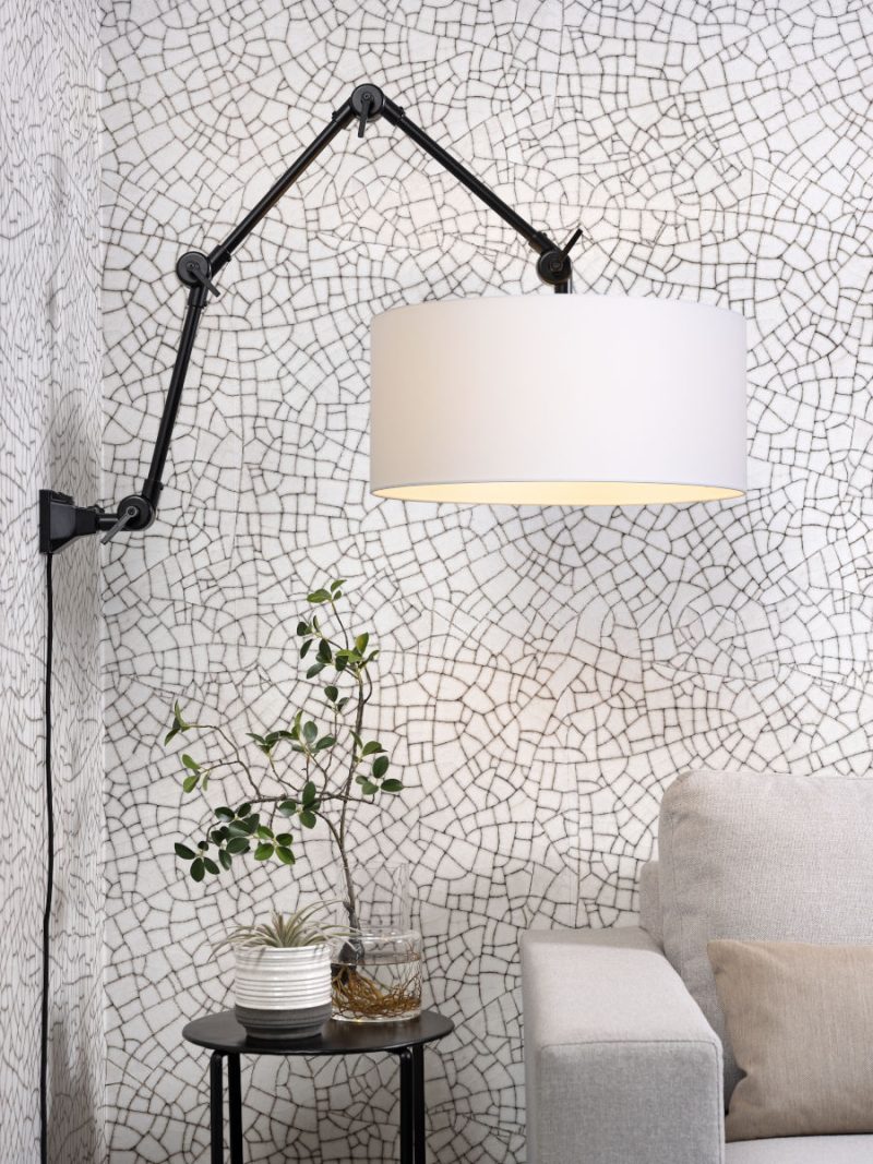 Witte retro metalen wandlamp It's About RoMi Amsterdam - Afbeelding 5