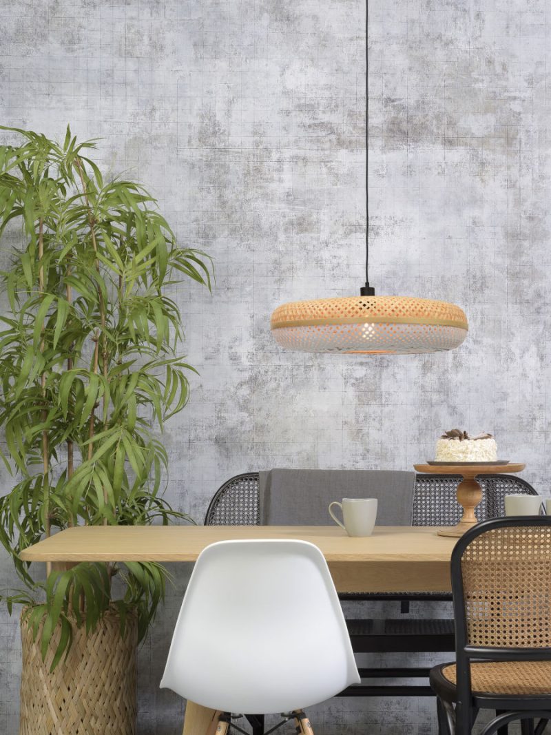Witte ronde bohemian hanglamp GOOD&MOJO Palawan - Afbeelding 2