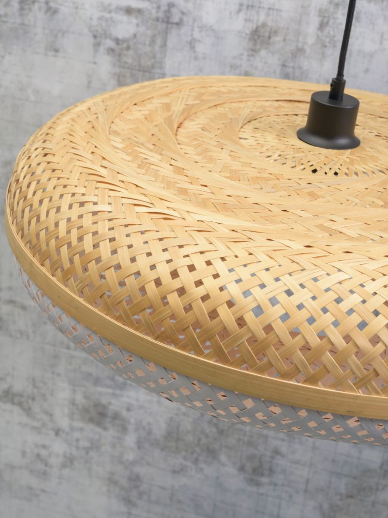 Witte ronde bohemian hanglamp GOOD&MOJO Palawan - Afbeelding 6