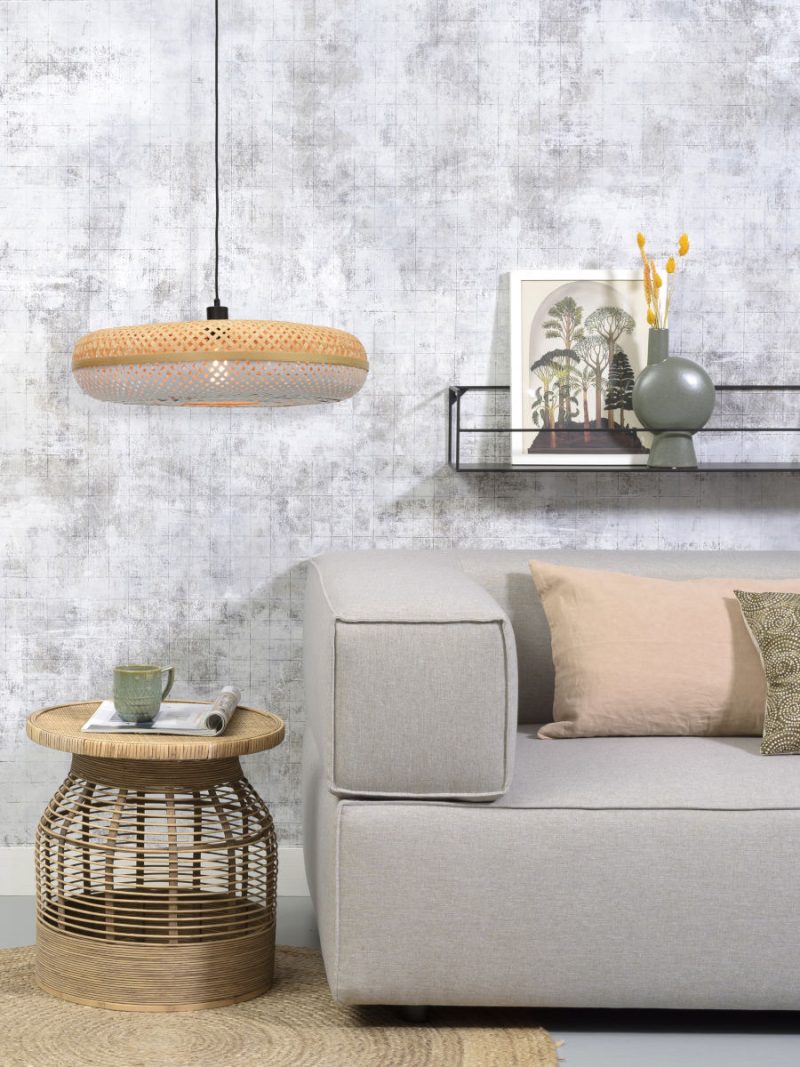 Witte ronde bohemian hanglamp GOOD&MOJO Palawan - Afbeelding 8