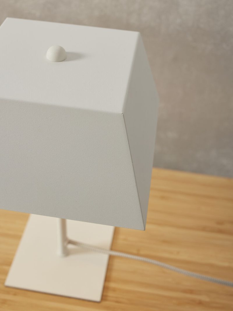Witte vierkante retro tafellamp It's About RoMi Perth - Afbeelding 3