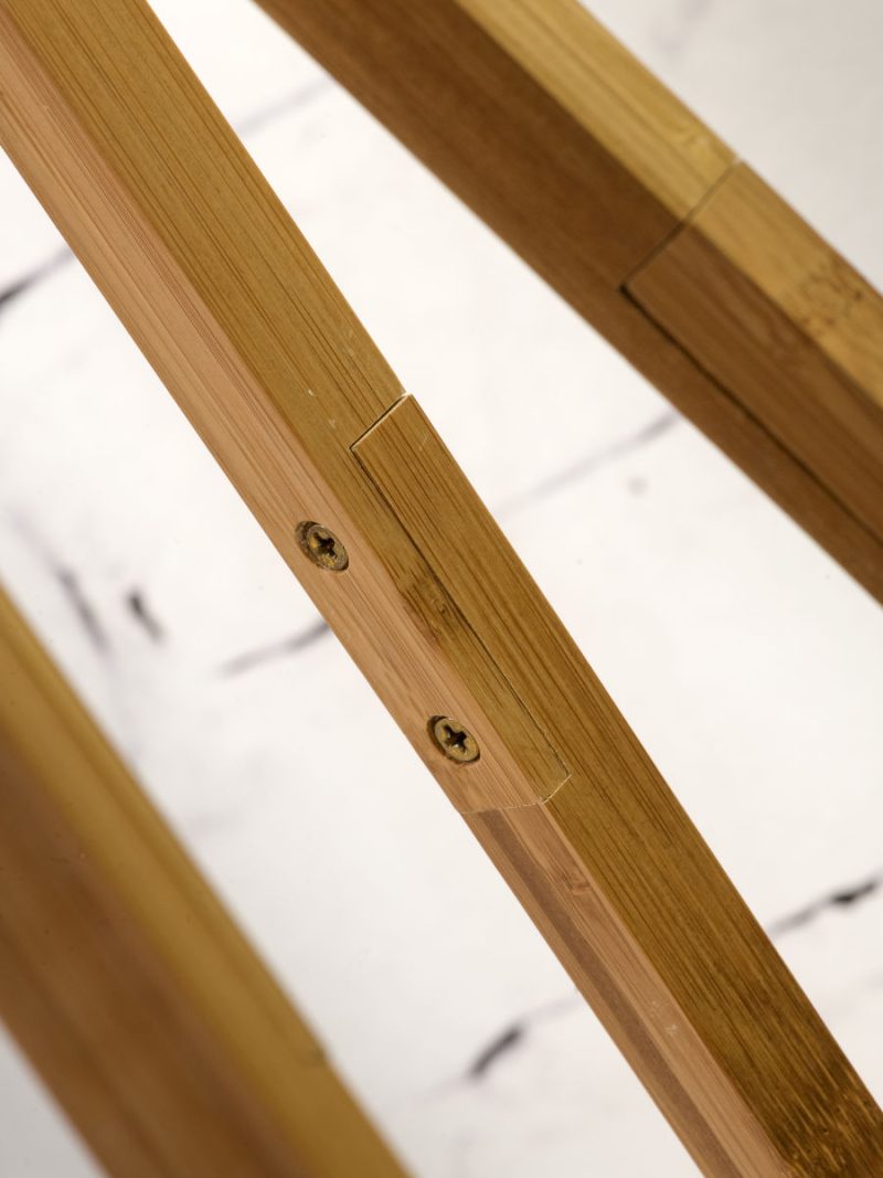 Witte vloerlamp Boheems bamboe linnen GOOD&MOJO Kilimanjaro - Afbeelding 4