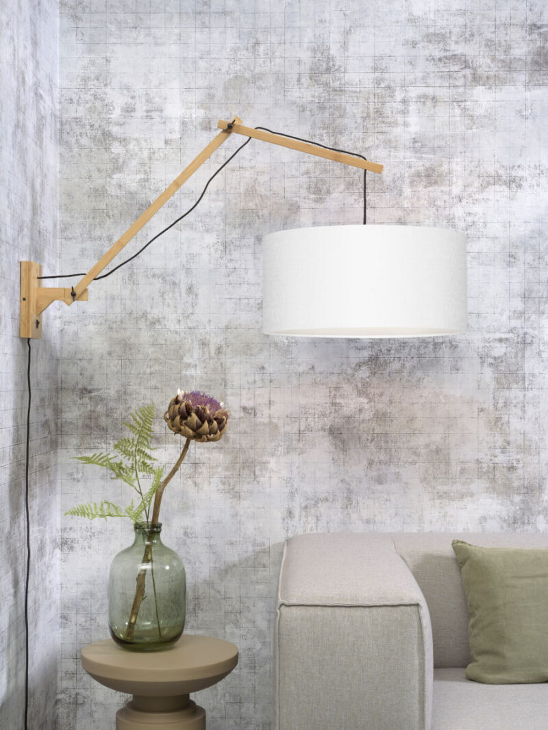 Witte wandlamp dubbelgewricht breed GOOD&MOJO Andes - Afbeelding 5