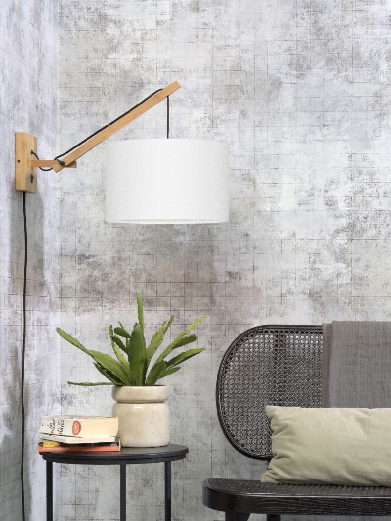 Witte wandlamp enkelgewricht naturel GOOD&MOJO Andes - Afbeelding 5