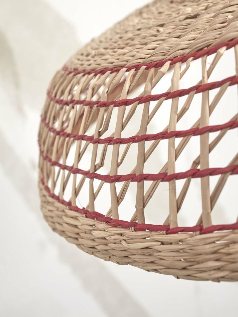 Zeegras plafondlamp koepel naturel/rood GOOD&MOJO Pantanal - Afbeelding 3