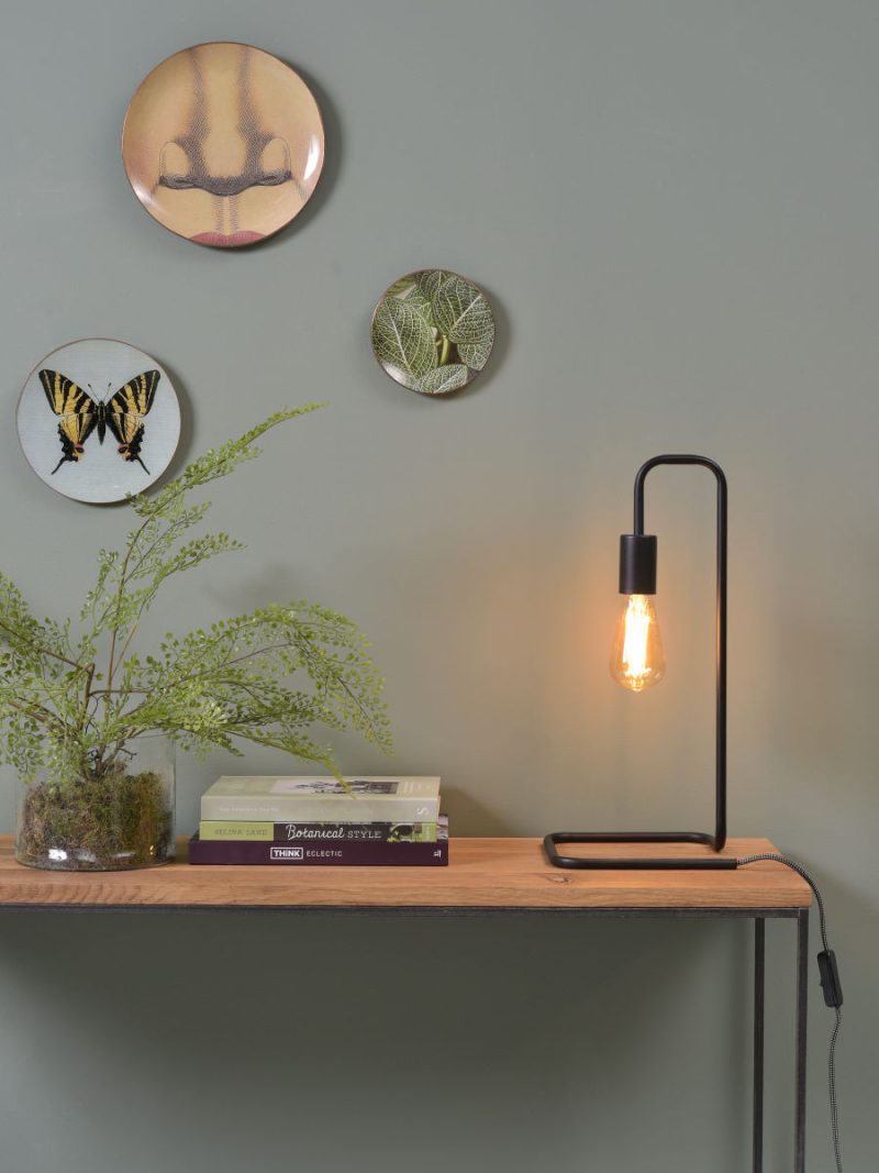 Zwart metalen kronkelige tafellamp It's About RoMi London - Afbeelding 2